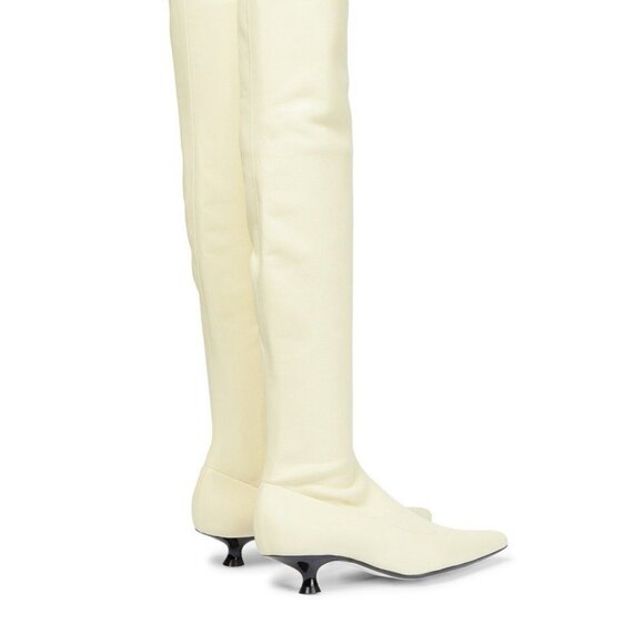 KHAITE Volos Over The Knee Boots Cream - Picture 4 of 10